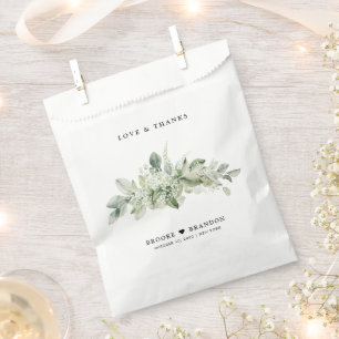 Sage Green Eucalyptus Minimalist Botanical Wedding Favour Bag