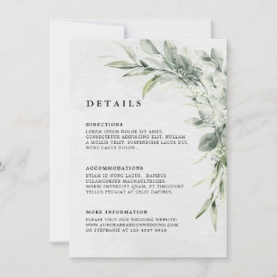 Sage Green Eucalyptus Minimalist Botanical Wedding Invitation
