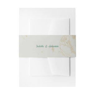 Sage Green Eucalyptus Wedding Belly Band Invitation Belly Band