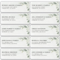Sage Green Eucalyptus Wedding Guest Name Address