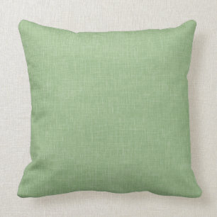 Sage Green Faux Linen Fabric Textured Background Cushion