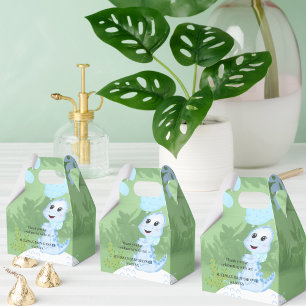Sage Green Favour Box Blue Dinosaur Balloon