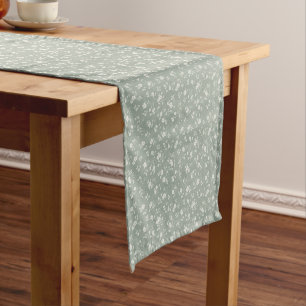 Sage Green Floral , Farmhouse, Cottagecore Long Table Runner