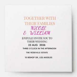 Sage Green Floral Garden Wedding Invitation Envelope