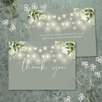 Sage Green Floral Greenery String Lights