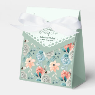 Sage Green Floral Lace Wedding Calligraphy Favour Box
