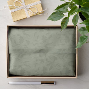Sage Green Floral repeated pattern Tissue Paper