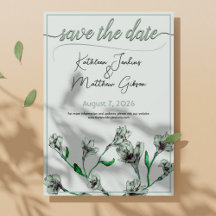 Sage Green Floral Watercolor Wedding