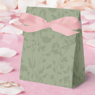 Sage green floral Wedding Favour Box
