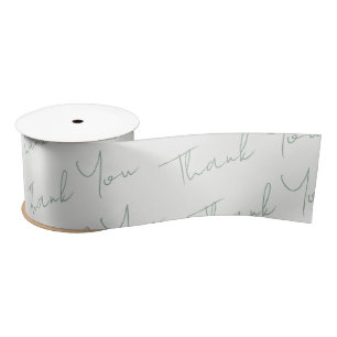 Sage Green Floral Wedding  Satin Ribbon