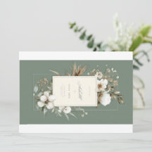 Sage Green Floral Wedding Stationery Suite