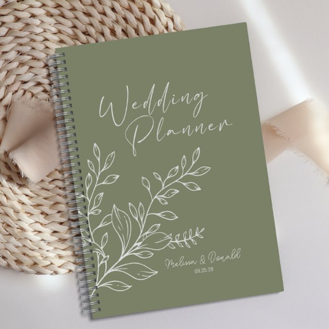 Sage Green Flowers Boho Wedding Planner (Creator Uploaded)