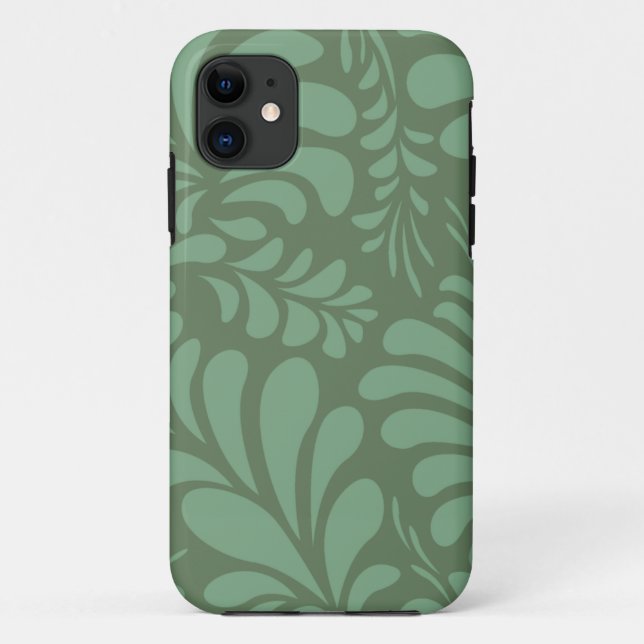 Sage green foliage stylish iphone 5 casemate case (Back)
