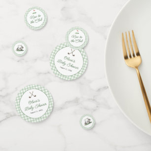 Sage Green Frame Golf New to the Club Baby Shower Confetti