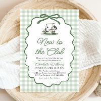 Sage Green Frame Golf New to the Club Baby Shower