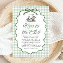 Sage Green Frame Golf New to the Club Baby Shower