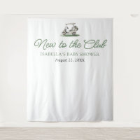 Sage Green Frame Golf New to the Club Baby Shower