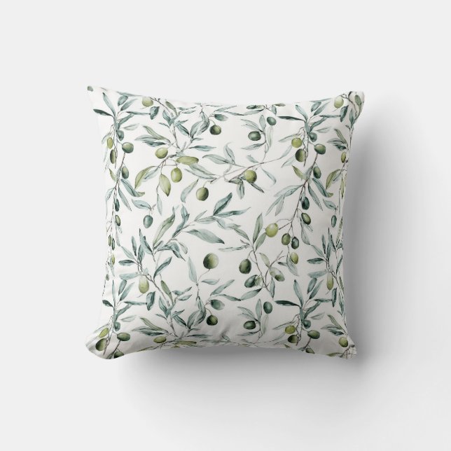 Sage Green French Country Olive  Cushion (Front)