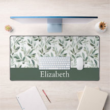 Sage Green French Country Olive Monogram Name