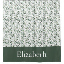 Sage Green French Country Olive Monogram Name