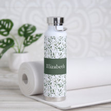 Sage Green French Country Olive Monogram Name