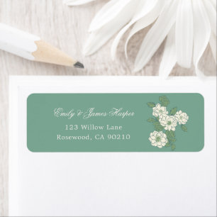 Sage Green Garden Chinoiserie Return Address Label