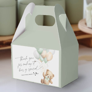 Sage Green Gender Neutral Bearly wait Shower Favour Box