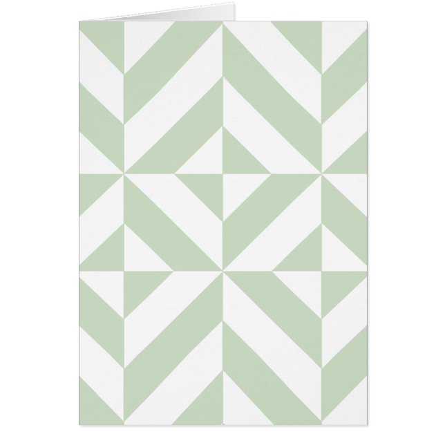 Sage Green Geometric Deco Cube Pattern (Front)