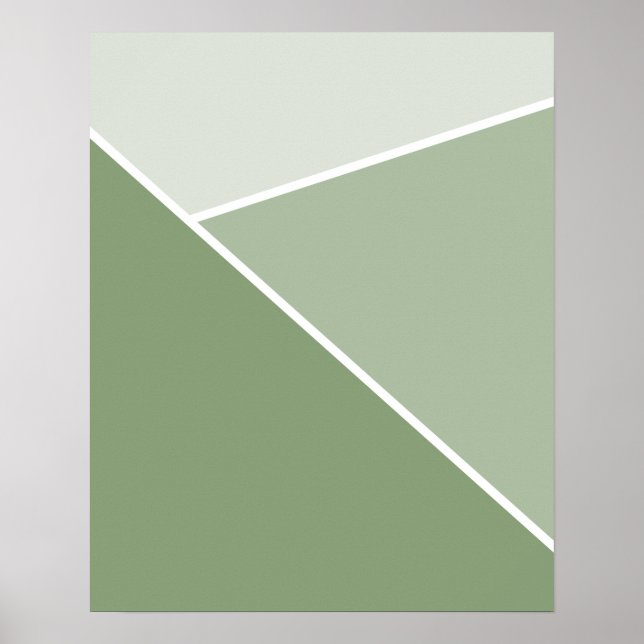 Sage Green Geometric Poster (Front)