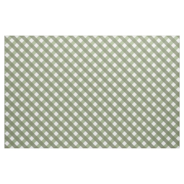 Sage Green Gingham Patterned  Fabric (Fat Quarter)