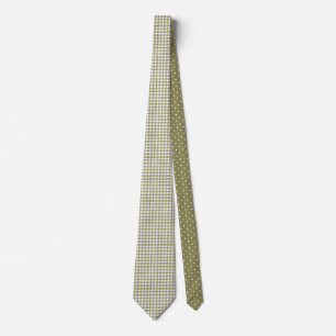 Sage Green Gingham Plaid Patterned Tie
