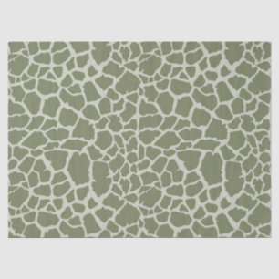 Sage Green Giraffe Print Tissue Paper