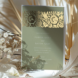 Sage Green Gold Floral Wedding