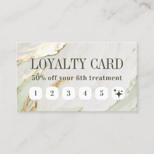 sage green gold paint loyalty card