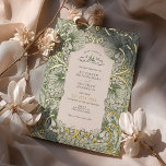 Sage Green Gold Vintage Pimpernel William Morris<br><div class="desc">Embrace timeless elegance with our wedding invitations featuring the renowned Pimpernel pattern by William Morris, masterfully rendered in vintage hues of sage green, cool white, and accented with gold foil. William Morris, a figurehead of the Arts and Crafts Movement, believed in the beauty of handcrafted designs and the harmonious interaction...</div>