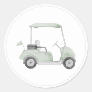 Sage green golf cart sticker