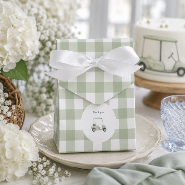 Sage green golf favour box (Creator Uploaded)