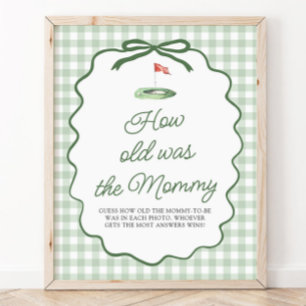 Sage Green Golf Gingham How old was the Mummy Sign