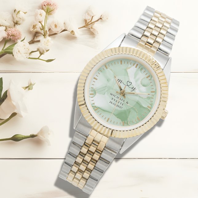 Sage Green Groom Classic | Personalised Wedding Watch (Creator Uploaded)