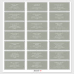 Sage Green Guest Address Sticker<br><div class="desc">This Sage Green guest address sticker is perfect for your simple,  elegant boho wedding. Designed on sage green background,  it is sure to complement your minimal fall wedding dream! You can also look to other items in this collection to truly bring your whole wedding together!</div>