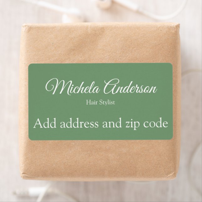 Sage green hair stylist add address zip code (Insitu)