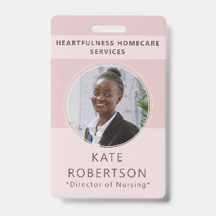 Sage Green Healthcare Worker ID Badge