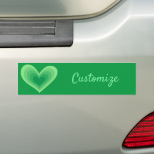 Sage Green Heart Thunder_Cove  Bumper Sticker