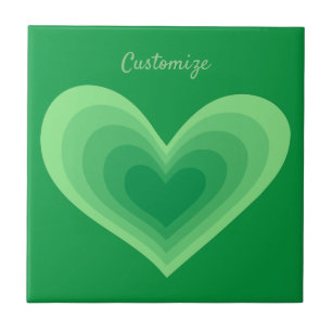 Sage Green Heart Thunder_Cove  Ceramic Tile