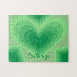 Sage Green Heart Thunder_Cove Jigsaw Puzzle