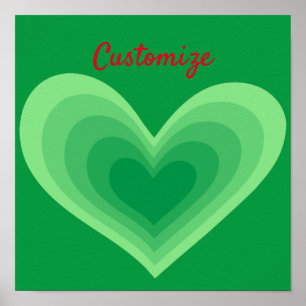 Sage Green Heart Thunder_Cove  Poster