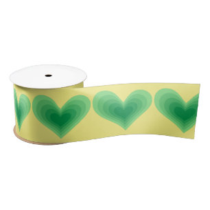 Sage Green Heart Thunder_Cove  Satin Ribbon
