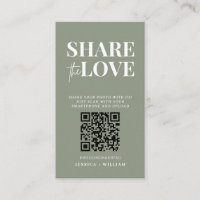 Sage Green I Spy Wedding  | Share The Love QR Code