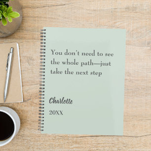 Sage green inspirational goal quote 2027 planner