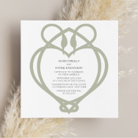 Sage Green Irish Celtic Swan Love Knot Wedding